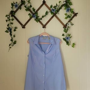 Sleeveless Button Up